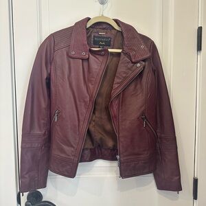 Bernardo Moto Leather Jacket Size XS